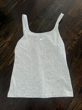 Nike Light Gray Tank with White Swoosh